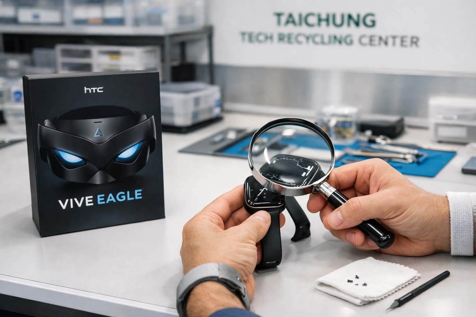 正在進行二手 Apple Watch 收購檢測與換購 VIVE Eagle 諮詢